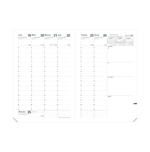 Agenda Ministre 2026 - Semainier Club Marron 16x24cm - Clairefontaine
