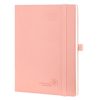 Agenda 2025-2026 Semainier Vertical POPRUN - 17 Mois avec Couverture PU Cuir Rose
