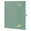 POPRUN Agenda 2025-2026 Semainier Vertical 26.5 x 21.5 cm, 17 Mois, Couverture Rigide, Vert Minuit