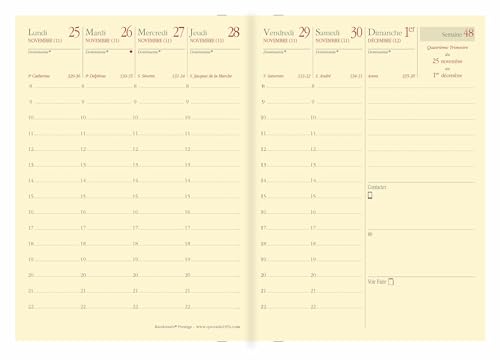 Agenda Quo Vadis Randonnée Prestige 2026 - Semainier Rouge 9x12,5 cm - Fabrication Française