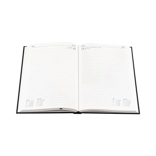 Collins ESSA51.78-25 Agenda Professionnel 2025 - Couverture Rigide Cuir Marron Format A5