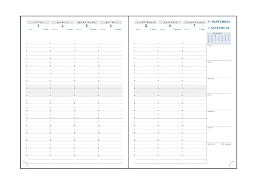 Agenda de bureau Exacompta SAD 29 Vérone 21x29.7cm, Semainier 16 mois Bleu Marine (Sept. 2025 - Déc. 2026)