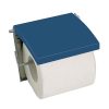 MSV Porte Rouleau Papier WC Mural MDF & Inox Bleu Foncé - Élégant et Robuste pour Salle de Bain
