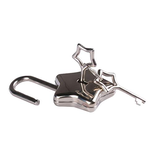 Petit Cadenas Étoile en Métal avec Clé pour Boîte à Bijoux, Journal Intime et Rangement Sécurisé