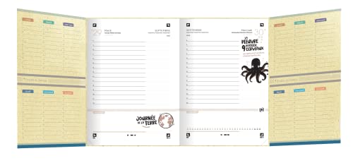 Agenda Scolaire Oxford Editions Green 12x18cm - 1 Jour par Page, 352 Pages, Septembre 2022-2023, Thème Nature Éco-Responsable