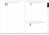 Agenda Scolaire Quo Vadis Touch 2026-2027 Journalier Multilingue Bleu 12x17 cm - Papier Clairefontaine