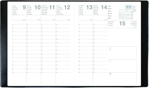 Agenda Semainier Mercure ML 2026 - Noir - 21 x 27 cm