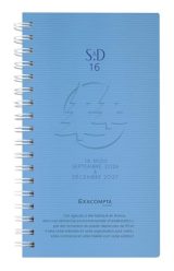 Agenda semainier de poche Exacompta SAD 16S Linicolor Bleu - 9x16 cm - Septembre 2025 à Décembre 2026