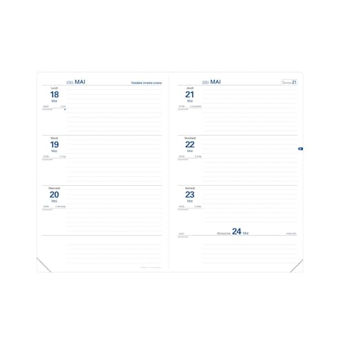 Agenda Quo Vadis Texthebdo 2025-2026 Touch Rose - Semainier Horizontal 16x24 cm
