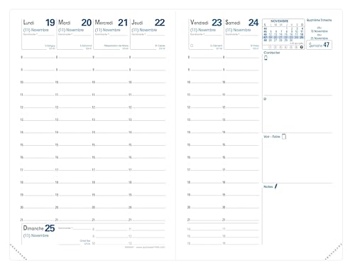 Agenda 2026 Quo Vadis My Agenda Cœur - Semainier Planning Affaires Français Multicolore 13 Mois 10x15cm Papier Clairefontaine Fabrication Française