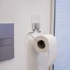 Compactor BESTLOCK Magic Bath : Porte-Papier Toilette Adhésif Chrome, Installation Facile Sans Percage