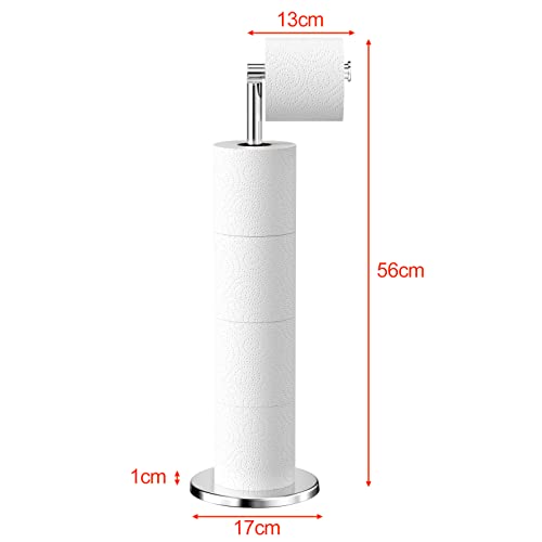 Porte Papier Toilette sur Pied en Acier Inoxydable - Design Élégant et Pratique pour Salle de Bain et Cuisine
