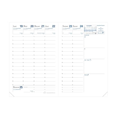 Agenda Quo Vadis Bloom 2025 - Semainier Planning Affaires 10x15cm Multicolore - 13 mois