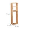 Relaxdays Porte-Papier Toilette en Bois de Noyer - Montage Mural ou sur Pieds - Rangement pour Rouleaux de Rechange - Style Naturel