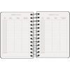 Agenda Scolaire 2025-2026 A6 (12x17 cm) - Page par Jour, Bilingue Espagnol/Anglais, Spirale, Élastique, Couverture Rigide, Autocollants - COLOUR VIBES Noir
