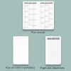 POPRUN Agenda de Poche 2025-2026 : Semainier 16,5 x 9 cm, 17 Mois, Couverture Rigide PU Cuir, Papier 80g/m², Idéal Étudiant, Menthe Verte