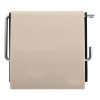 MSV - Porte-Rouleau Papier WC Mural en PS et Acier Chromé - Rangement Accessoires Bain - Beige