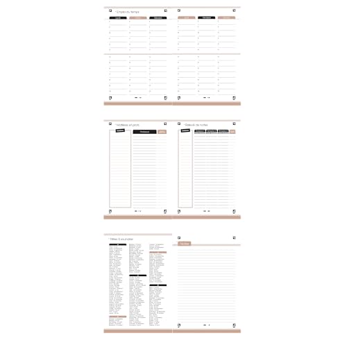 Agenda Scolaire Oxford Boho Chic 2025-2026 - 1 jour par page, 12x18cm, 352 pages