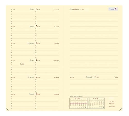 Agenda 2026 Quo Vadis Soho Noir Semainier Horizontal - 13 mois, Papier Clairefontaine