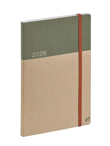 Agenda Ministre 2026 Semainier Vert Recyclé 16x24cm Multilingue - Fabrication Française