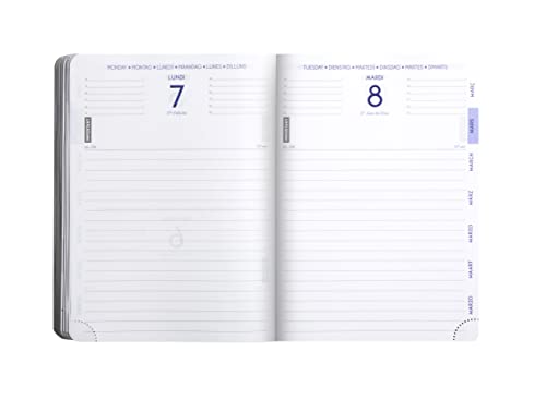 Agenda Journalier Exacompta Forum Méline 12x17cm, Août 2025-Juillet 2026