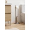 TATAY Support Papier Toilette sur Pied avec Brosse WC Intégrée | Design Acier Inoxydable, Base Lestée Stable | Accessoire Salle de Bain Moderne