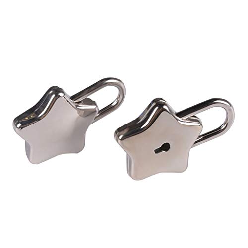 Petit Cadenas Étoile en Métal avec Clé pour Boîte à Bijoux, Journal Intime et Rangement Sécurisé
