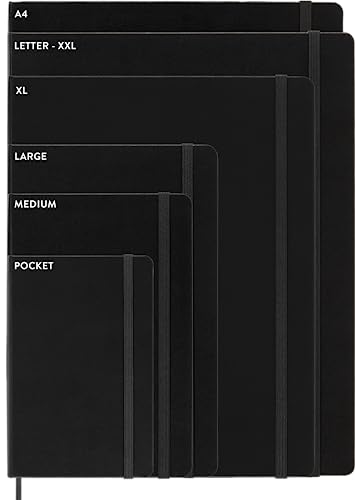 Cahier Moleskine Journal - Lot de 3 carnets lignés marron, couverture carton, couture visible, 80 pages, format Large 13 x 21 cm