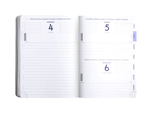 Agenda Journalier Exacompta Forum Méline 12x17cm, Août 2025-Juillet 2026