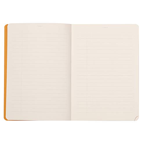 Carnet Souple Agenda Perpétuel Rhodia A5 Noir - 128 Pages Ivoire 90g/m² - Simili Cuir Rhodiarama