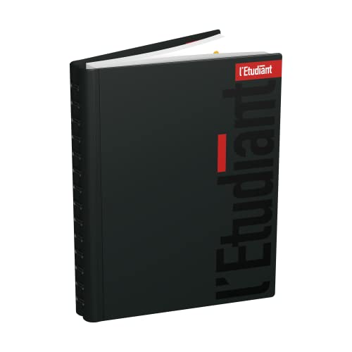 Agenda Scolaire L'Etudiant 2026-2027 - Reliure Intégrale, Journalier 15x21cm, Noir