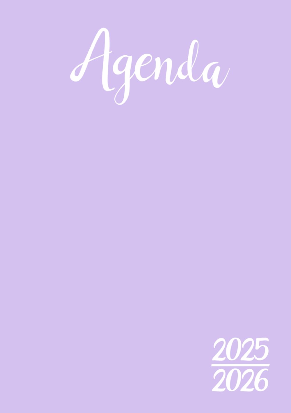 Agenda Scolaire 2025-2026 Violet Pastel Journalier 12x17 cm - Idéal Collège & Lycée