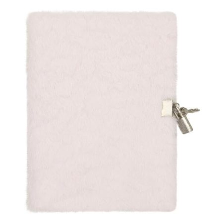 DRAEGER Paris - Journal Intime Rose Peluche avec Cadenas et Clés - Carnet Secret pour Fille et Femme
