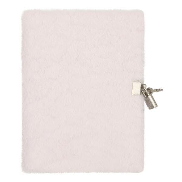 DRAEGER Paris - Journal Intime Rose Peluche avec Cadenas et Clés - Carnet Secret pour Fille et Femme