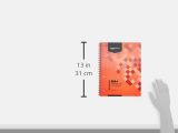 Amazon Basics Cahier A4+ Reliure Spirale, 100 Feuilles, 200 Pages, 80 g/m², Lot de 3, Rouge