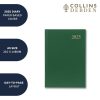 Collins ESSA51.78-25 Agenda Professionnel 2025 - Couverture Rigide Cuir Marron Format A5