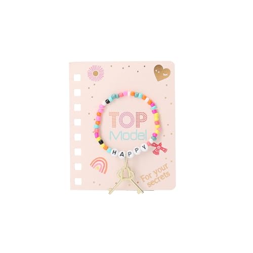 TOPModel - Journal Intime Rose avec Cadenas Cœur, Bracelet Inclus, Idéal pour Enfants et Adolescents