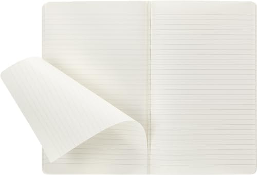 Cahier Moleskine Journal - Lot de 3 carnets lignés marron, couverture carton, couture visible, 80 pages, format Large 13 x 21 cm