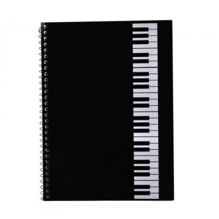 Cahier de Musique à Spirale - 50 Pages - Couverture Kraft Noir - Idéal Compositeurs et Artistes