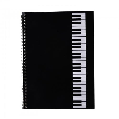 Cahier de Musique à Spirale - 50 Pages - Couverture Kraft Noir - Idéal Compositeurs et Artistes
