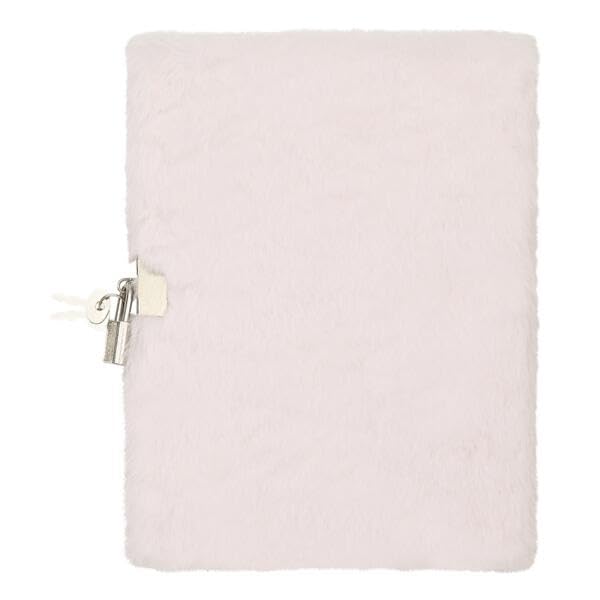 DRAEGER Paris - Journal Intime Rose Peluche avec Cadenas et Clés - Carnet Secret pour Fille et Femme