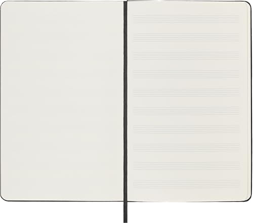 Carnet Moleskine Art Music Notebook - Noir, Large 13 x 21 cm, 192 Pages