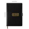 Journal Intime à Serrure Vintage A5 en Cuir PU - 200 Pages 100gsm avec Code de Sécurité - Cadeau Idéal