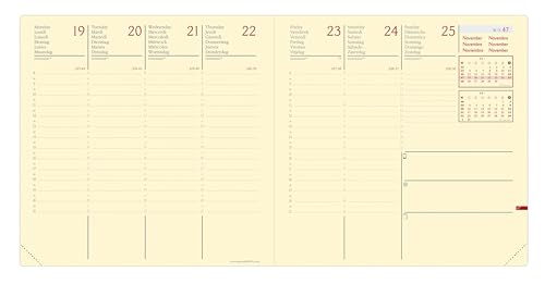 Agenda Exécutif Prestige Quo Vadis Marlow Rouge 2026 - Semainier Multilingue 16x16cm