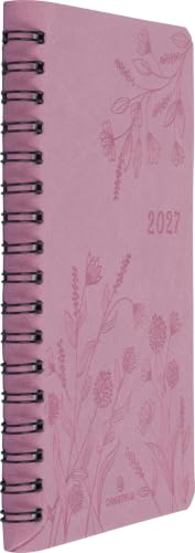 Agenda Semainier de Poche Wire'O Primrose 2027 - Rose - 10x15 cm