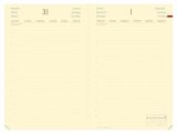 Agenda Quo Vadis 2026 Daily 21 - Journalier Multilingue Silk Noir 13x21 cm - Papier Clairefontaine Ivoire