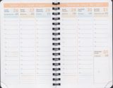 Agenda Semainier de Poche Wire'O Primrose 2027 - Rose - 10x15 cm