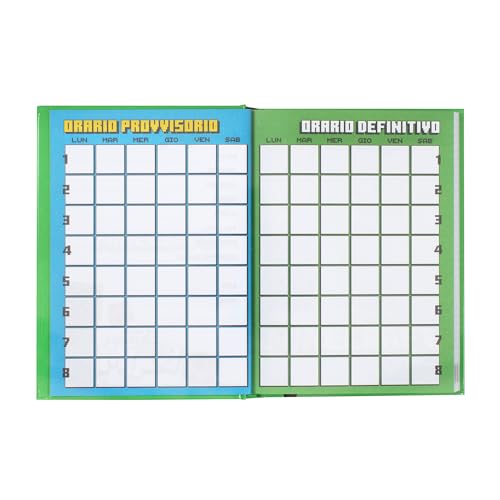 Agenda Scolaire Journalier Minecraft - 12 Mois - Couverture Rembourrée - 320 Pages Couleur - Idéal Primaire/Collège