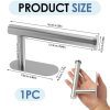 Porte Rouleau Papier Toilette Autocollant Acier Inoxydable Frein Dérouler Argenté