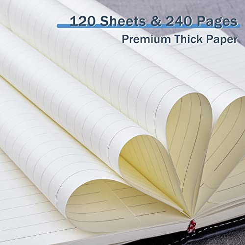 WEMATE Journal Intime à Code A5 en Cuir PU Vintage avec Serrure - 240 Pages Rechargeables pour Élèves et Professionnels
